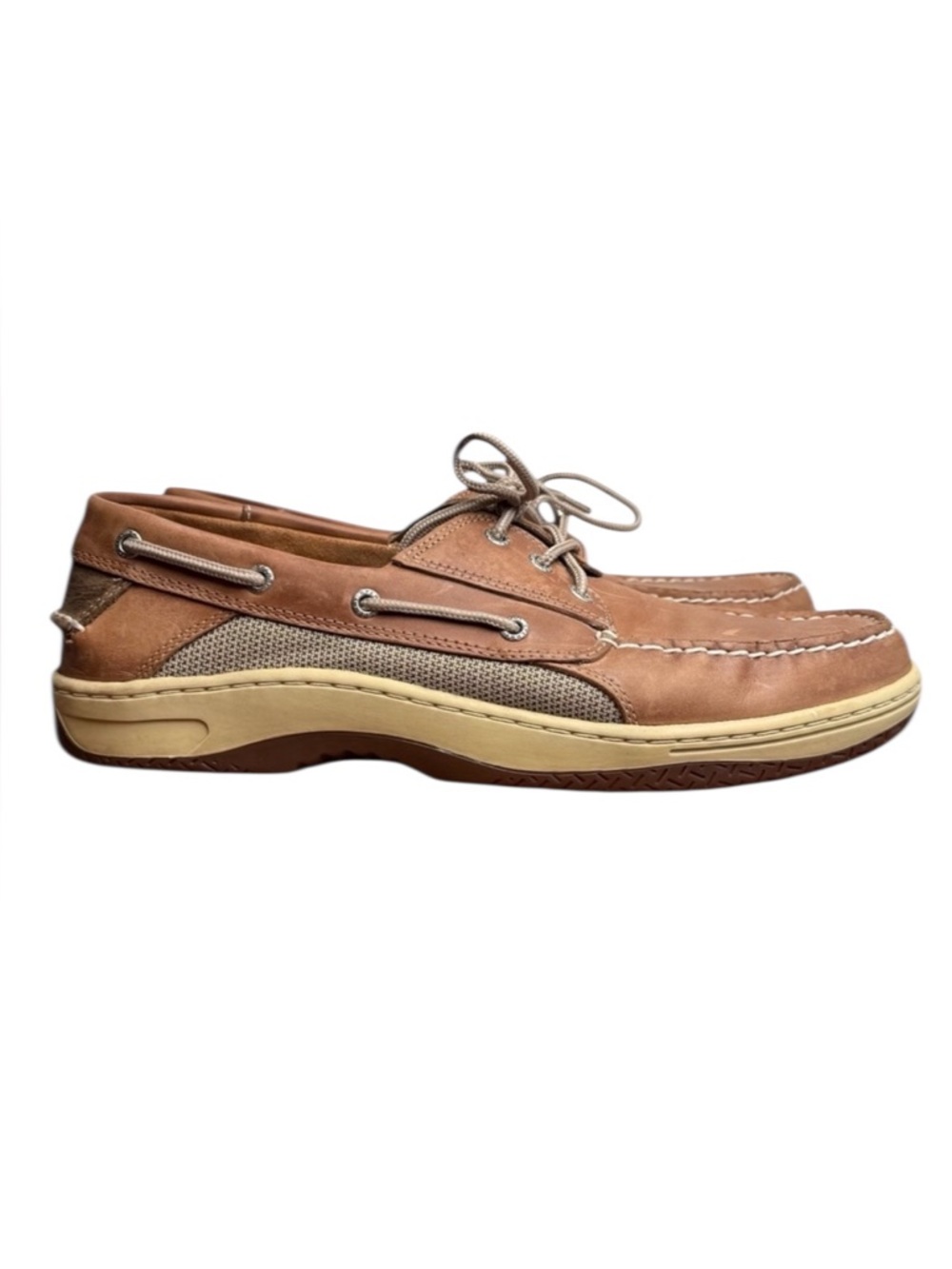 Sperry Top-Sider Men’s Light Brown Leather Non-Marking Boat Shoes Size 12